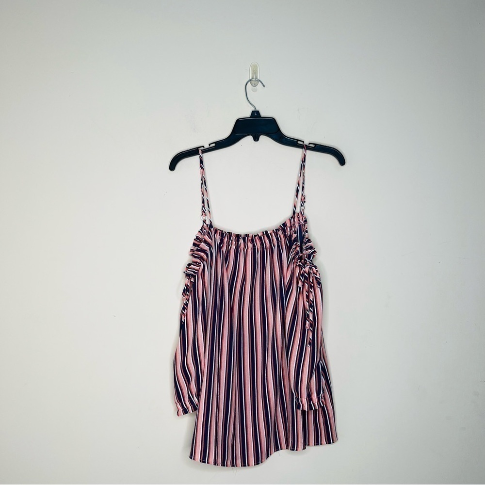 C BRAND Off the Shoulder Striped Blouse